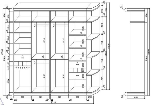 衣柜的展開面積 衣柜的展開面積